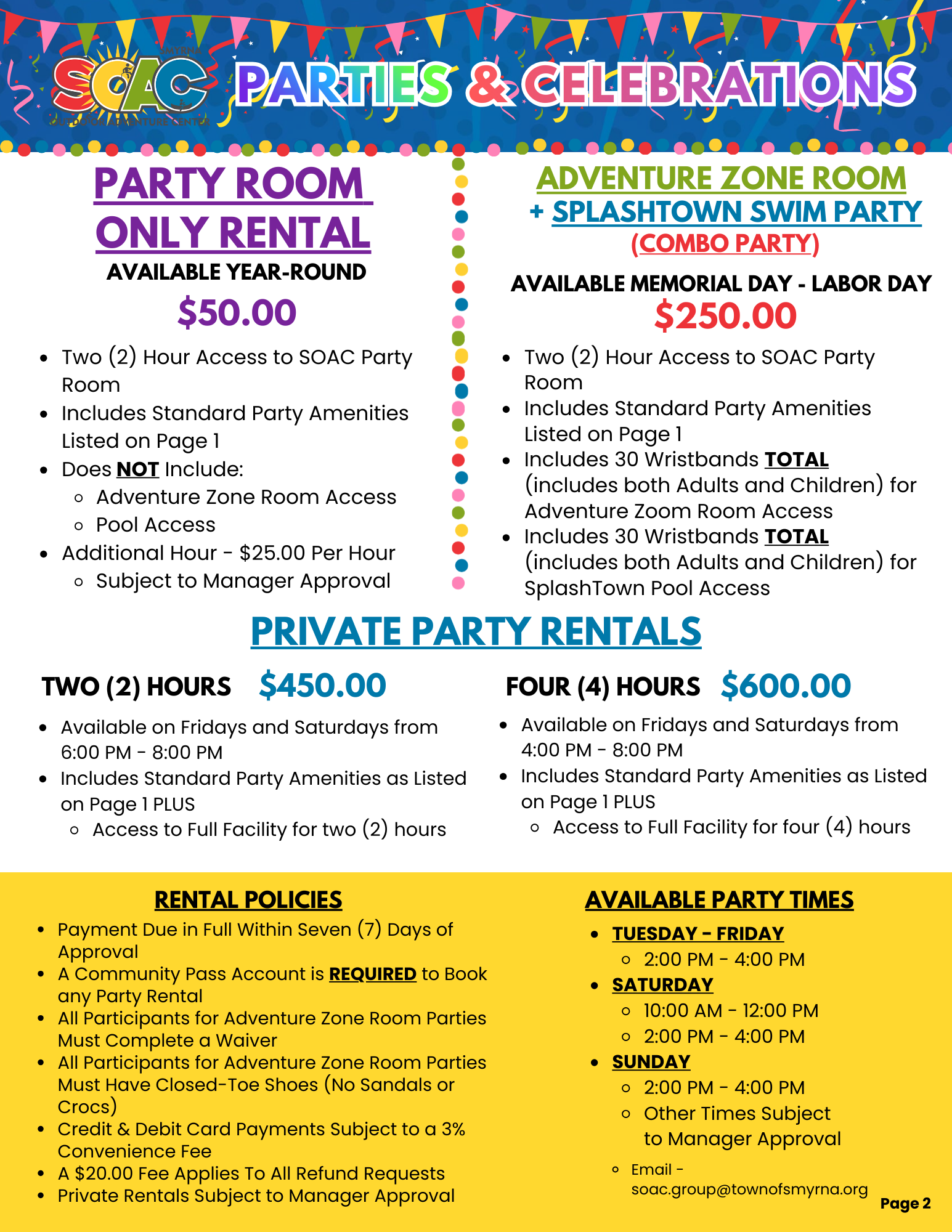 SOAC Parties and Rentals 2